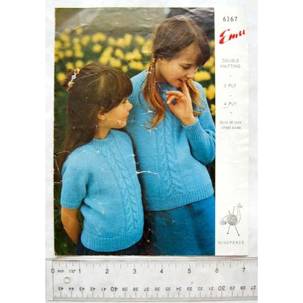 Vintage: Emu 6267 jumpers DK, 3 & 4 ply