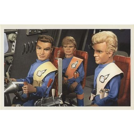 Virgil Gordon & Alan Tracy Thunderbirds Alligators TV Show Postcard
