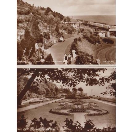 New Cliff Gardens Beach Hut Booking Office Felixstowe Real Photo 2 Postcard MINT