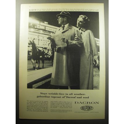 1957 Du Pont Dacron Advertisement - Alligator Topcoat - Stays wrinkle-free