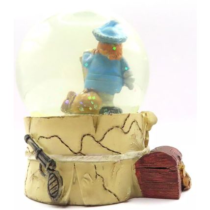 Pirate Snow Globe with Blue Coat and Treasure Map 8.5 CM Shabby Chic Gift