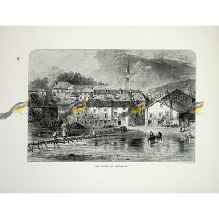 Town Of Bouillon, France, Book Illustration (Print), c1875