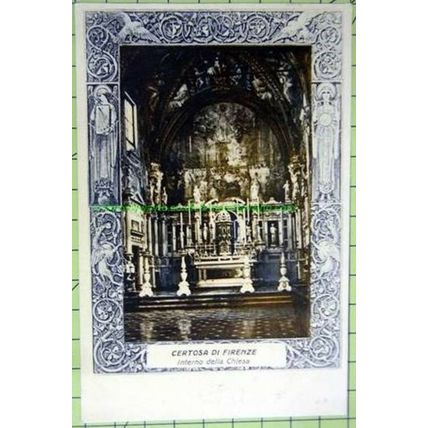 CERTOSA DI FIRENZE, INTERNO DELLA CHIESA (FLORENCE), ITALY, Postcard