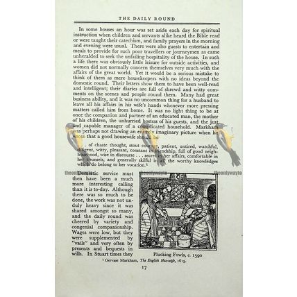 Plucking Foul, Woodcut c1590, Book Illustration 1949