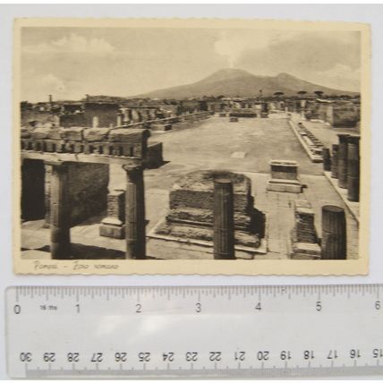 vintage postcard Pompei, Foro Romano