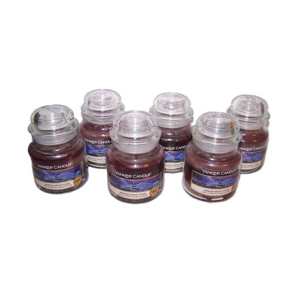 Winter Night Stars Jar Candle Small Single Wick 3.7 oz Yankee Candle - Lot of 6