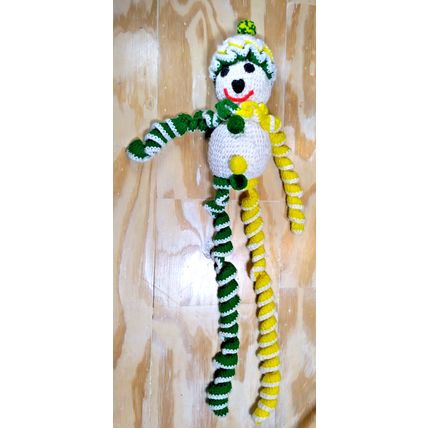 Snowman Amigurumi Style - Plush Crochet / Heavy Yarn Stuffed! Handmade/ 29" VTG