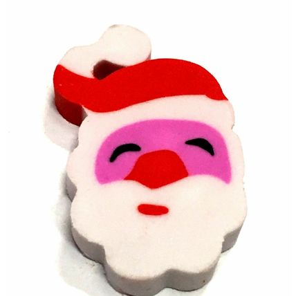CHRISTMAS ERASERS BOYS GIRLS TOY RUBBERS SANTA SNOWMAN XMAS GIFT STOCKING FILLER