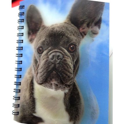 BLUE FRENCH BULLDOG 3D NOTEBOOK great gift for a French Bulldog lover