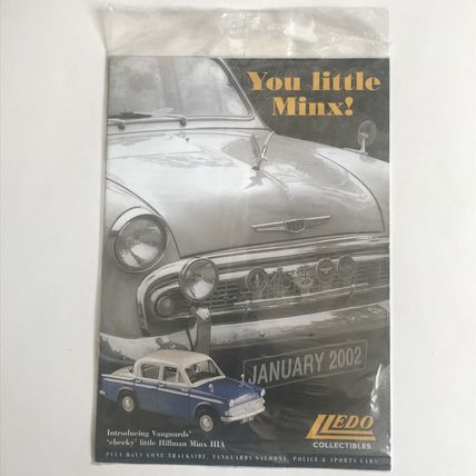 Hillman Minx Police cars Lledo Promo Brochure 2002 Vanguards Trackside AEC MINT