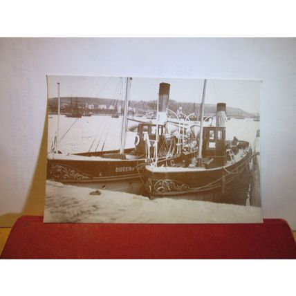 "QUEEN OF THE FAL" SHIP, CORNWALL c.1900 postcard. Truro Museum =