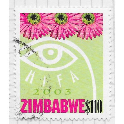 ZIMBABWE 2003 HARARE ARTS FESTIVAL INTERNATIONAL FLOWER EYE $110 USED