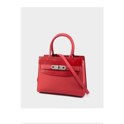 Genuine Leather Women's Bag Vintage Handbag Red