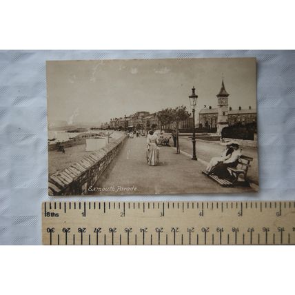 vintage Postcard Exmouth Parade, Devon