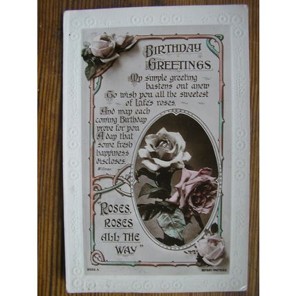 George V postcard Birthday Greetings