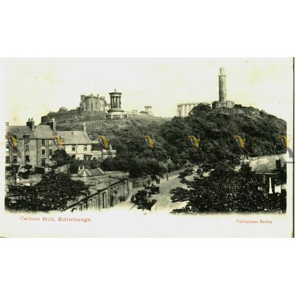 Calton Hill, Edinburgh, Scotland, Valentine's Series Postcard, 1900s