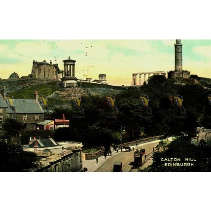 Calton Hill, Edinburgh, Scotland, Art Publishing Co, Postcard, 1911s