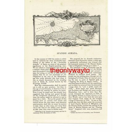 English Fortifications Against Spanish Armada, Book Illustration (Print), 1887