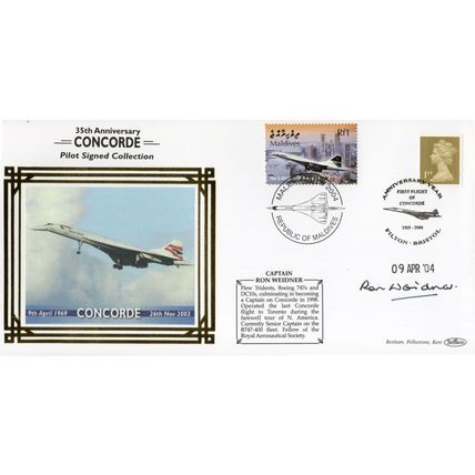 Captain Ron Weidner Concorde Pilot 1969 to 2003 Hand Signed FDC