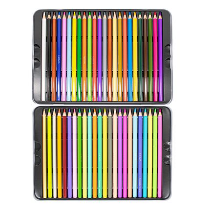 Nova 48 x Coloured Pencil Set Crayons Soft Blendable Pencils artist colouring