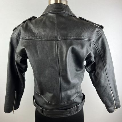 KC Collections Biker Leather Moto Motorcycle Jacket