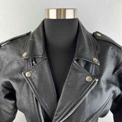 KC Collections Biker Leather Moto Motorcycle Jacket