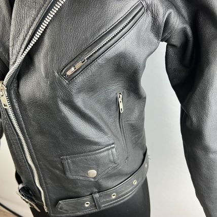 KC Collections Biker Leather Moto Motorcycle Jacket
