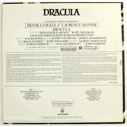 DRACULA 1979 John Williams soundtrack record album