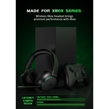 RYR Wireless Gaming Headset for Xbox Series X|S, Xbox One, PS5, PS4, Mac, Blueto