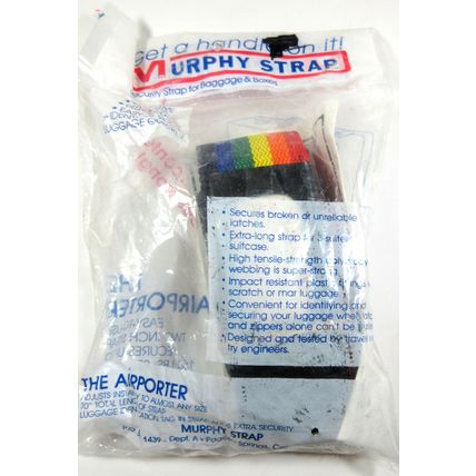 Vintage Murphy Security Luggage Strap Rainbow 'The Airporter' Fits Up to 150lb