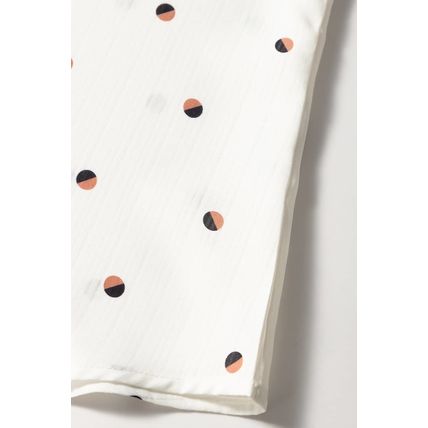 White Polka Dot Print Ruffled Shoulder V Neck Tank Top