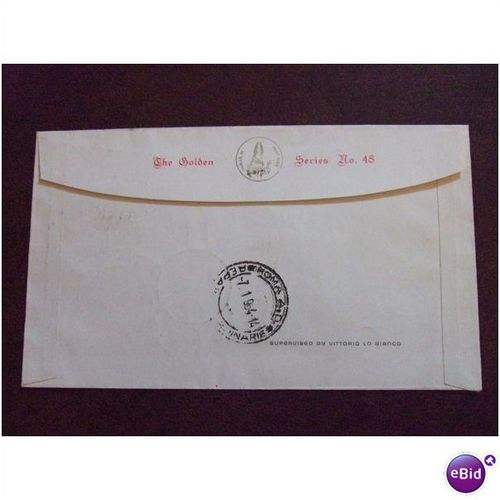 Jordan 1964 Red Cross Pope Paul VI Flight Cachet Cover Vatican City Amman-Rome