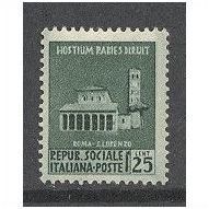 Italian Social Republic.SG103 25c Basilica de St.Lorenzo,Rome.Unmounted  Mint.