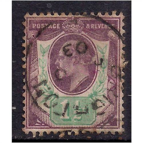 GB 1901 - 13 KEV11 1 1/2d Purple/Green Wmk 49.(B830 )