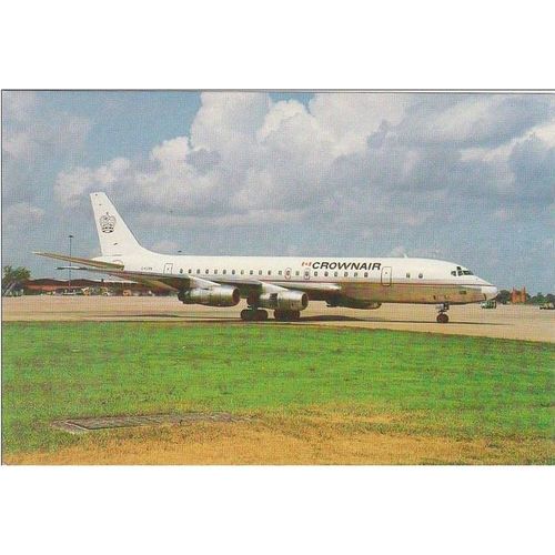 Crownair Douglas DC8 52 Aircraft Postcard (A11552)