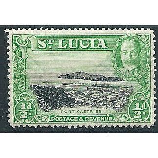 St Lucia 1936 SG113 1/2d Black & Bright Green Mounted Mint ... .