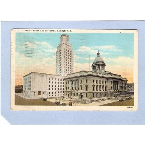 New Jersey Camden Court House & City Hall Camden NJ~409