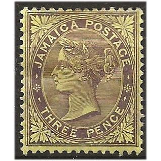 Jamaica 1910 SG47 3d Purple/Yellow Wmk Multiple Crown CA Mounted Mint .. ..