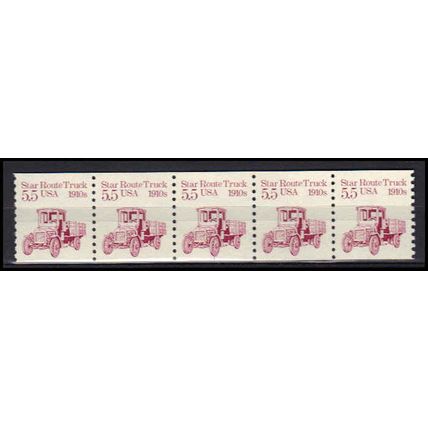 2125 5.5c Star Route Truck Very Fine MNH Dry Gum PNC 1/5 X0384