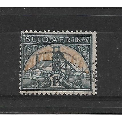 SouthAfrica.SG87 1 1/2d Gold Mine.Afrikaans Print.Fine Used.Sept21d
