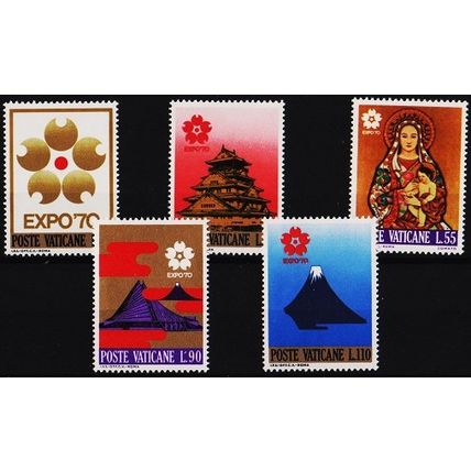 Vatican City. 1970 Expo 70'. S.G.531/535 Complete Set(5v) UM