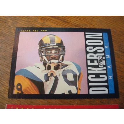 1985 topps, 2-cards, Eric Dickerson, Regular & Box Bottom