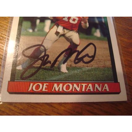 1991 Topps, Autograph Card, W/COA, JOE MONTANA, 49ers