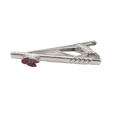 Equilibrium Red Flower Cufflinks & Tie Pin Set Boxed Male Jewellery