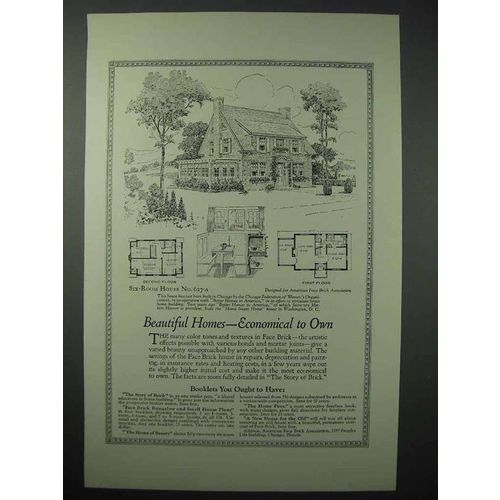 1925 American Face Brick Association Ad, House No 627-A