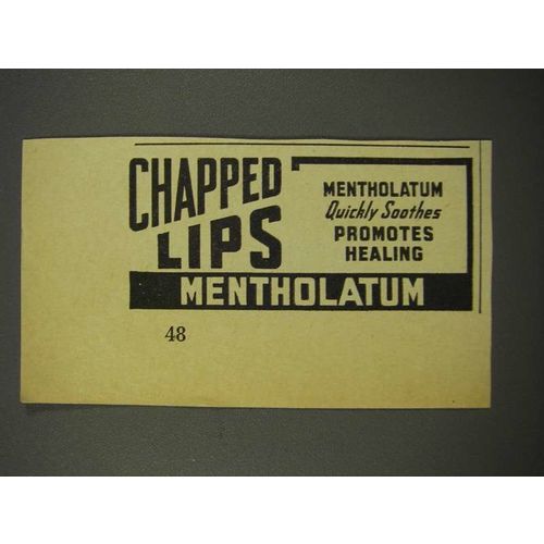 1940 Mentholatum Ointment Ad - Chapped Lips