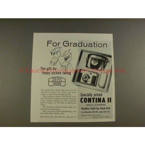 1958 Zeiss Ikon Contina II Camera Ad - For Graduation!