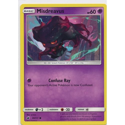Pokemon Sun & Moon Crimson Invasion 39/111 Misdreavus