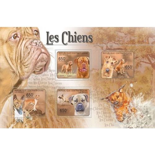 CENTRAL AFRICA 2011 SHEET MNH PERROS CHIENS CANI HUNDEN CAES