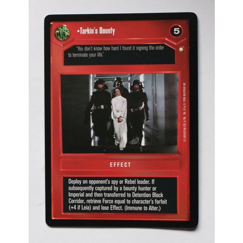 Star Wars CCG: Special Edition Limited # Tarkin's Bounty (A) 1998 dark decipher